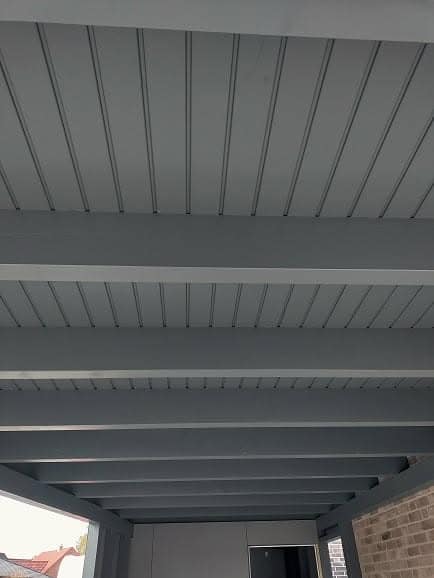 Untersicht mit Profilverkleidung – Carports