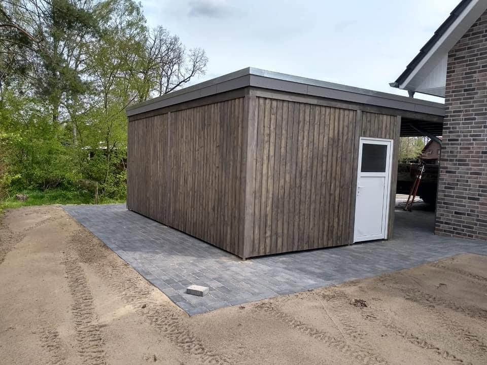 Freistehender Geräteraum – Carports