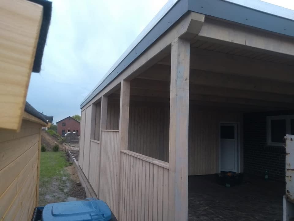 Carport mit angebautem Nebenraum – Carports