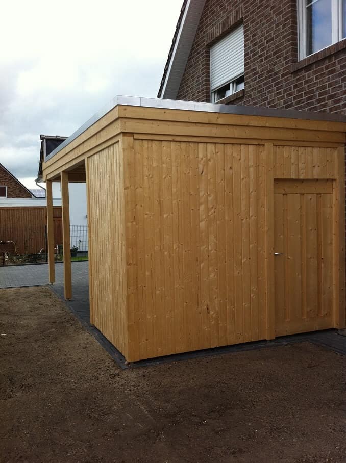 Gartenschuppen in Konstruktionsvollholz – Carports
