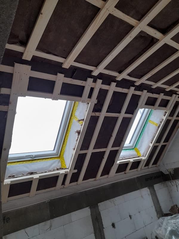 Dachfenster mit Konterlattung – Trockenbau
